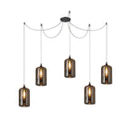 June minimalistische fles glazen hanglamp smoke grijs | Fioriscas