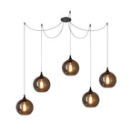 June minimalistische fles glazen hanglamp smoke grijs | Fioriscas
