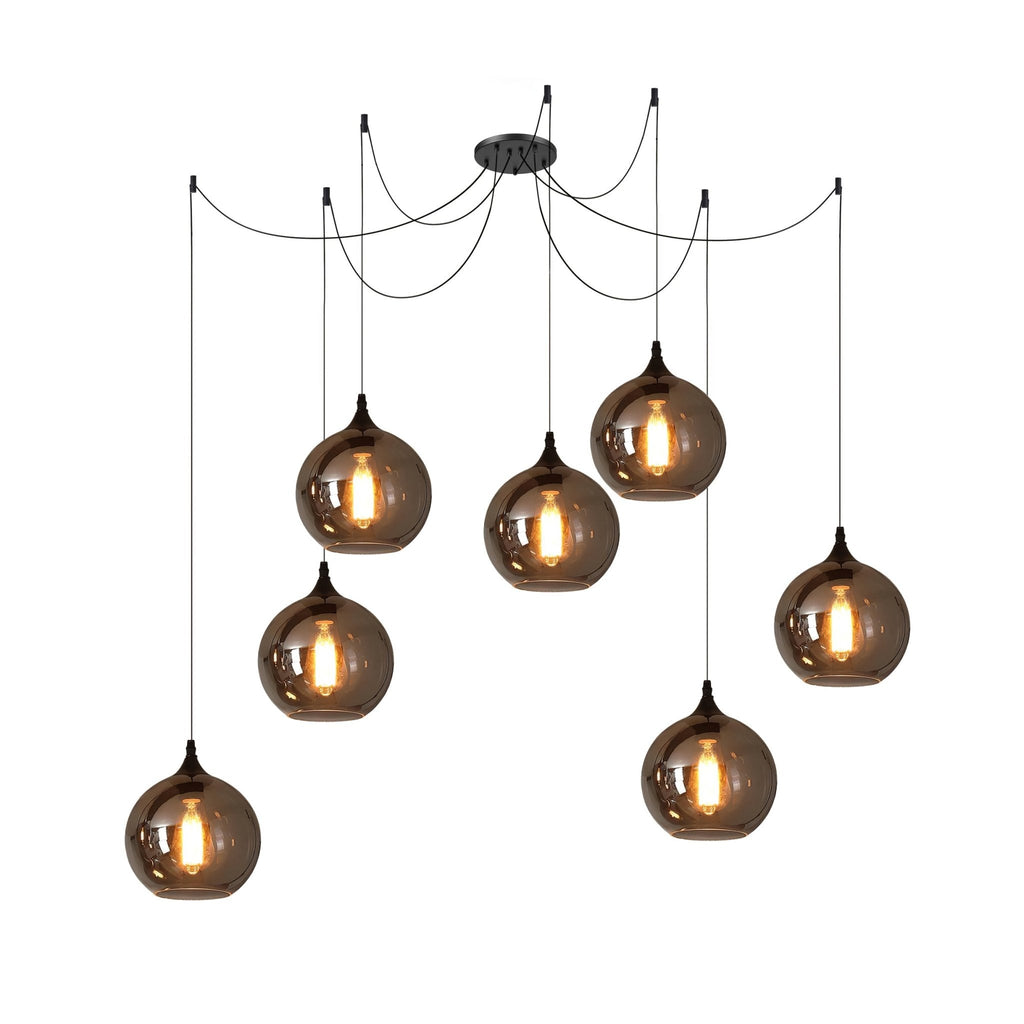 June minimalistische fles glazen hanglamp smoke grijs | Fioriscas