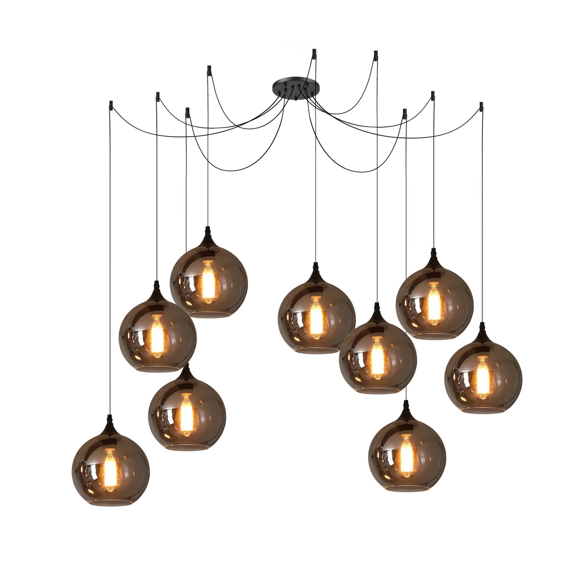 June minimalistische fles glazen hanglamp smoke grijs | Fioriscas
