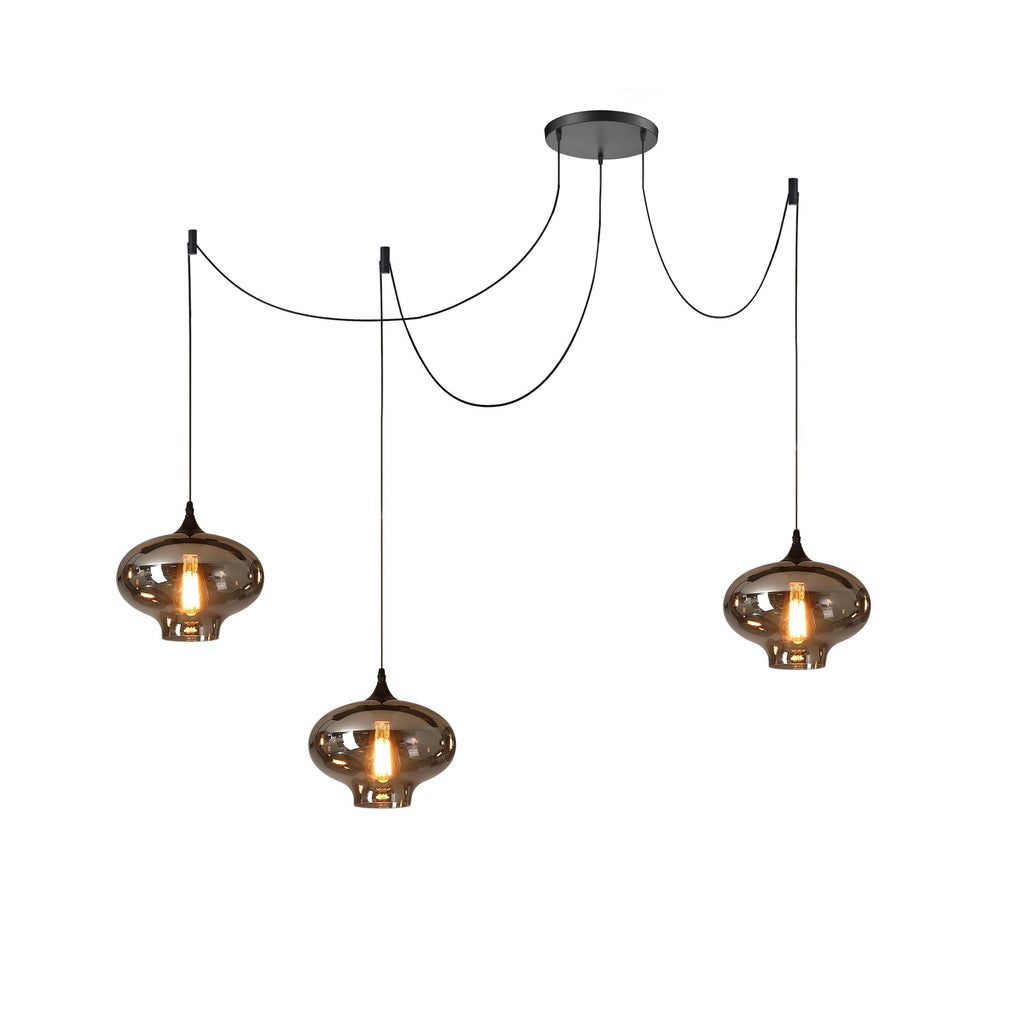June Minimalist Bottle Glass Pendant Light Smoke Gray - Neutralighting