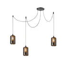 June minimalistische fles glazen hanglamp smoke grijs | Fioriscas