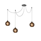 June minimalistische fles glazen hanglamp smoke grijs | Fioriscas