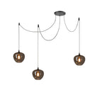 June minimalistische fles glazen hanglamp smoke grijs | Fioriscas