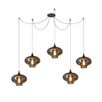June minimalistische fles glazen hanglamp smoke grijs | Fioriscas