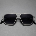 LyraForge Titanium Frame Aviator Sunglasses, UV400 Polarized Lenses