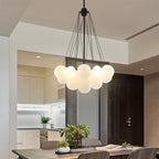 Lumen Bubbles Glass Sphere Chandelier With Three Light Sources