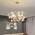 Ceramic Petal Chandelier, LumaPetal Design With Dimmable LED Glow