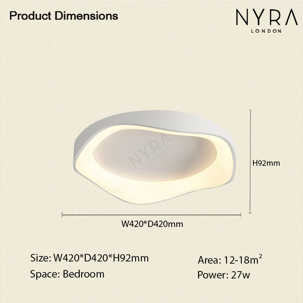 Remote-Controlled Ceiling Or Wall Light, Virelli 3-Tone LED Fixture
