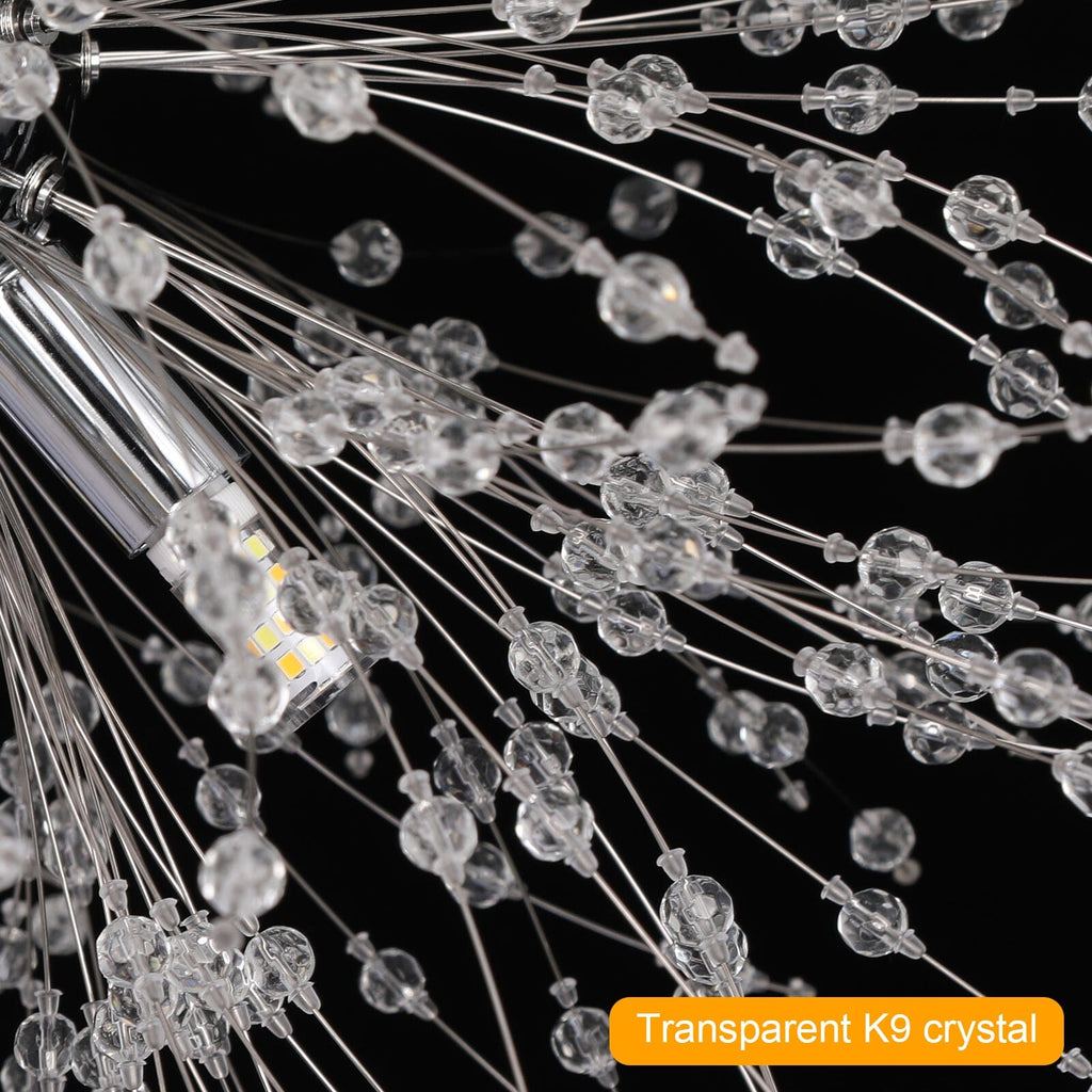 Křišťálový lustr Asterra Dandelion s moderním stropním designem