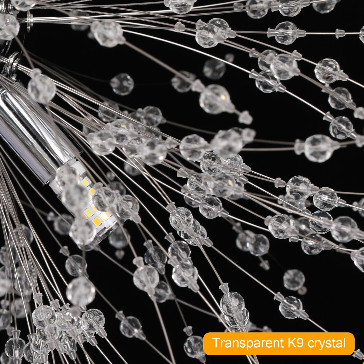 Křišťálový lustr Asterra Dandelion s moderním stropním designem