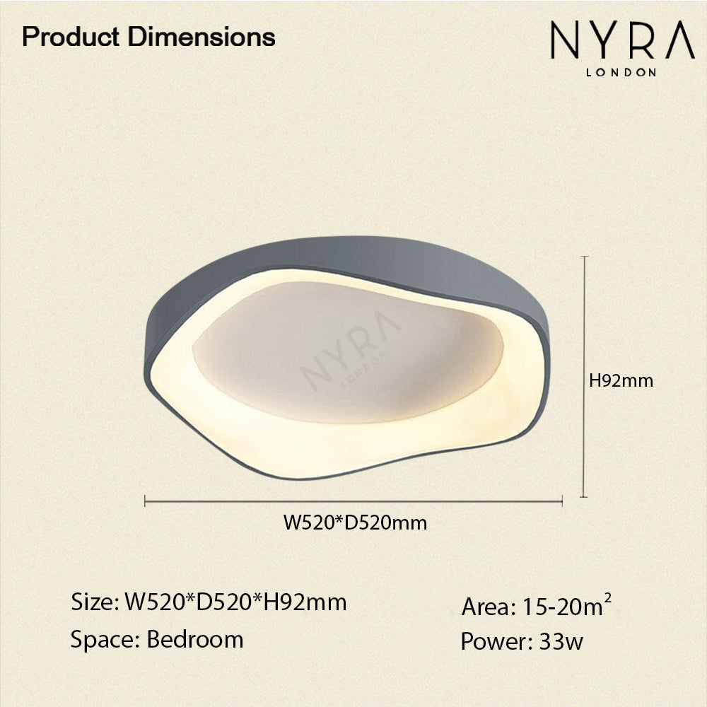 Remote-Controlled Ceiling Or Wall Light, Virelli 3-Tone LED Fixture
