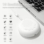 Travel-friendly noise machine with 10 soothing sleep sounds - Fioriscas