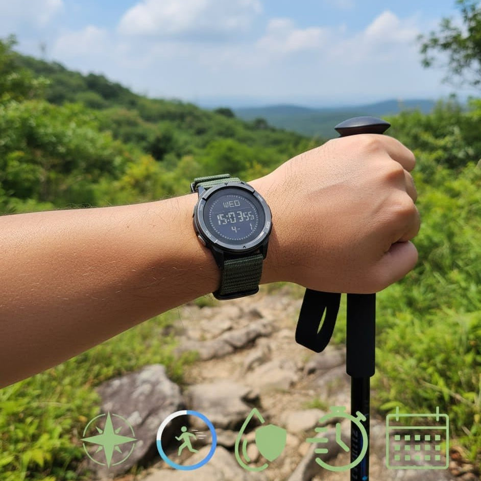 冒険にぴったりなカーボンデザインのスポーツウォッチ - Fioriscas