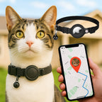 Collier pour chat avec support de traceur GPS, réfléchissant et à ouverture rapide