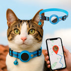 Collier pour chat avec support de traceur GPS, réfléchissant et à ouverture rapide
