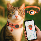 Collier pour chat avec support de traceur GPS, réfléchissant et à ouverture rapide