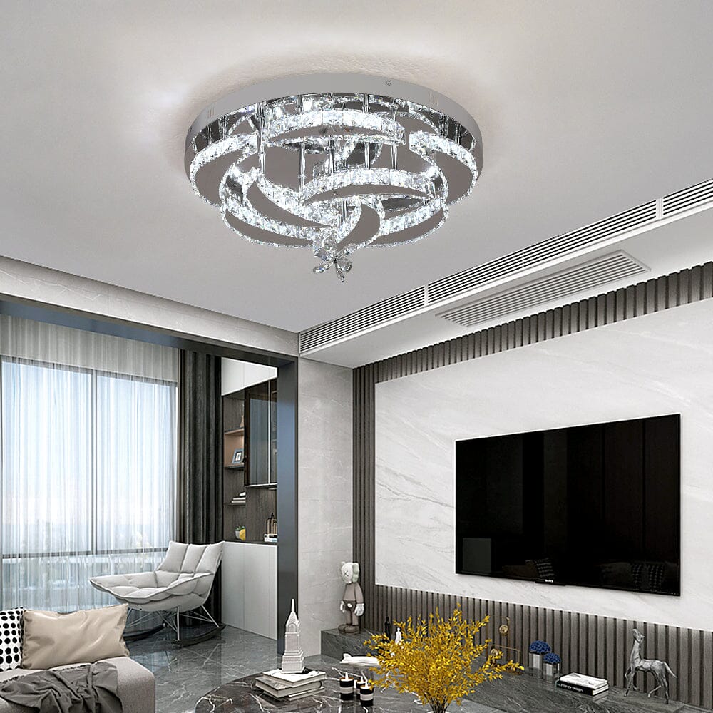 Stropní lustr, design Roselle Crystal, chromovaný přisazený model