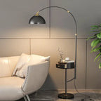 Stojací lampa Arch, design Marisol s podstavcem ve formě odkládacího stolku