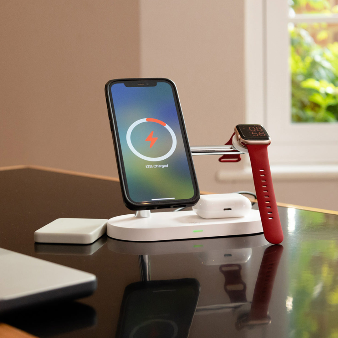 4-In-1 Wireless Charger QuattroCharge, MagSafe For iPhone & Watch