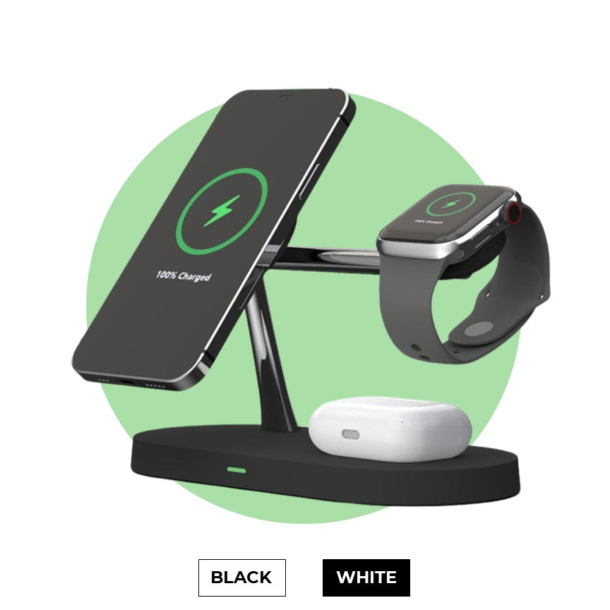4-In-1 Wireless Charger QuattroCharge, MagSafe For iPhone & Watch