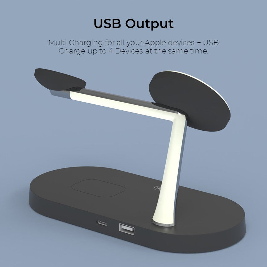 4-In-1 Wireless Charger QuattroCharge, MagSafe For iPhone & Watch