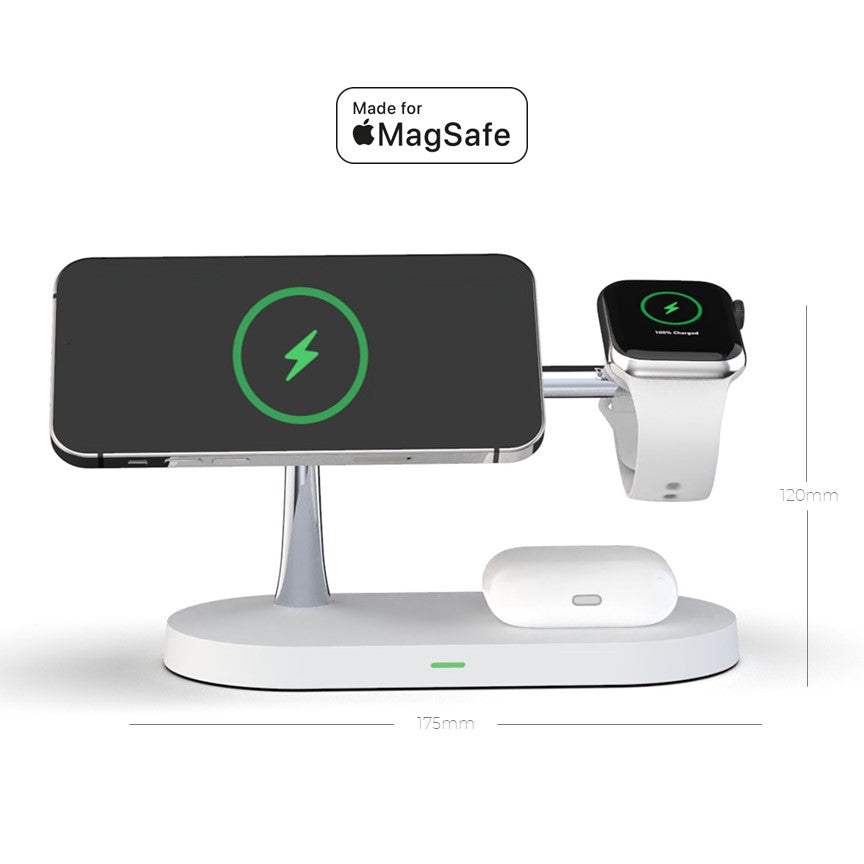 4-In-1 Wireless Charger QuattroCharge, MagSafe For iPhone & Watch