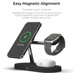 4-In-1 Wireless Charger QuattroCharge, MagSafe For iPhone & Watch