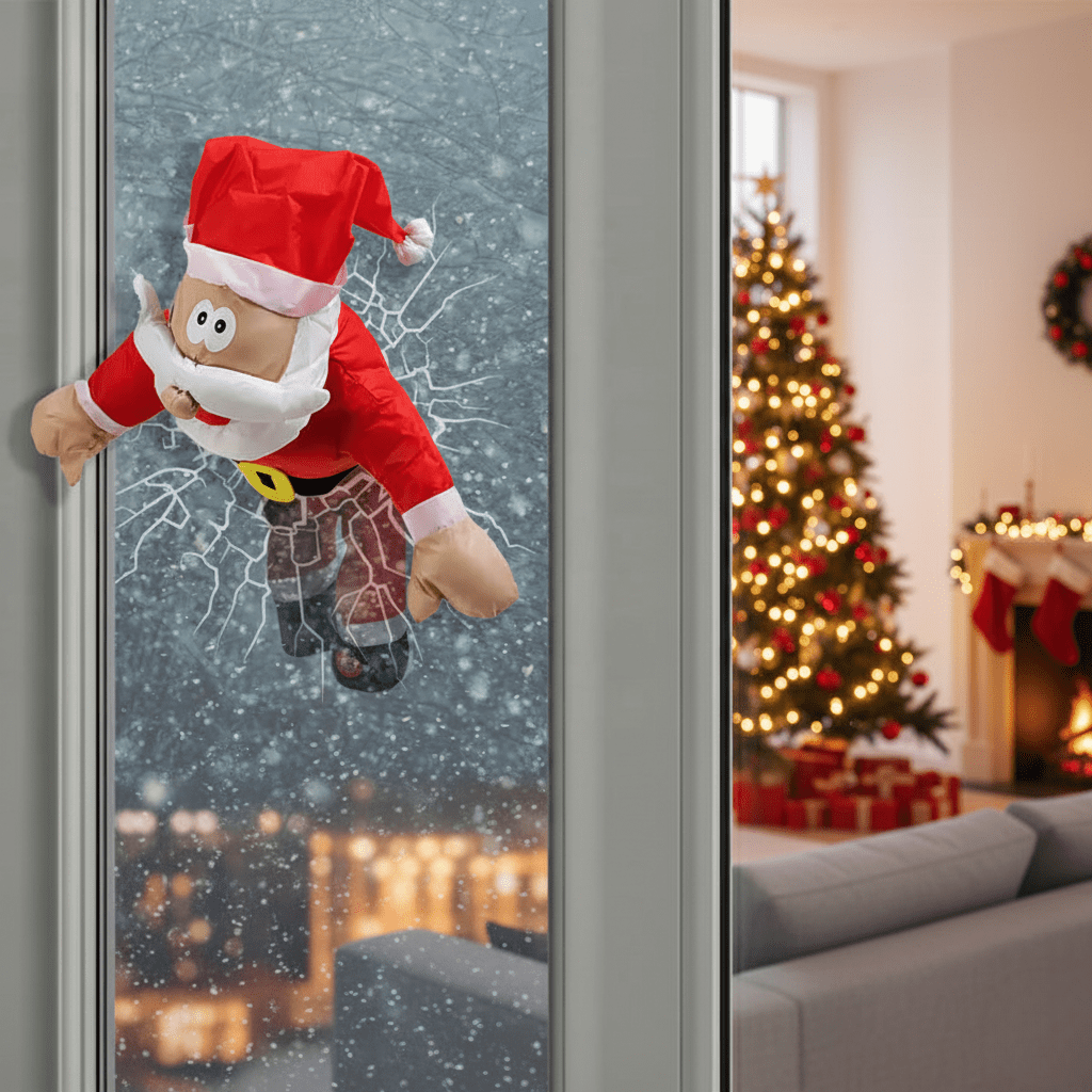 Weihnachtliche Fensterszene mit bewegungsaktiviertem Sound - Fioriscas