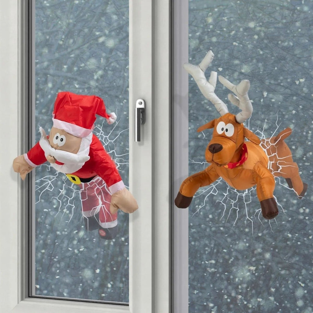 Weihnachtliche Fensterszene mit bewegungsaktiviertem Sound - Fioriscas