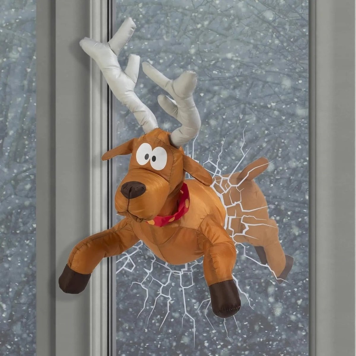 Weihnachtliche Fensterszene mit bewegungsaktiviertem Sound - Fioriscas