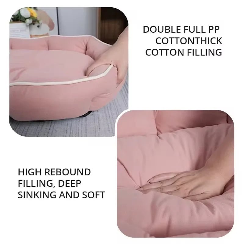 Soft Dog & Cat Bed with Supportive Heat Padding - Fioriscas