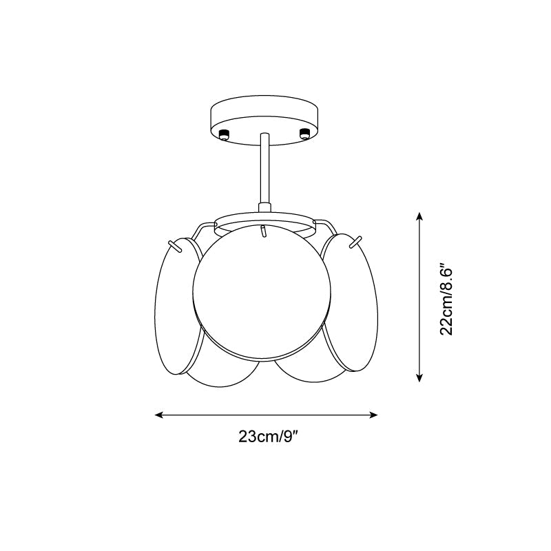 Feyon glas loftlampe | Fioriscas