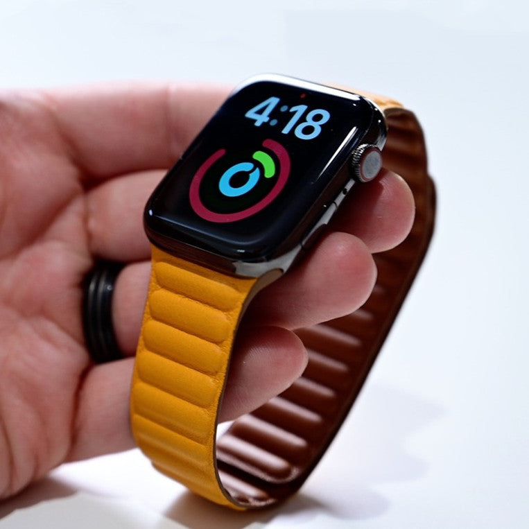 Apple Watch Leather Link Band, Kerrin Magnetic Closure Strap