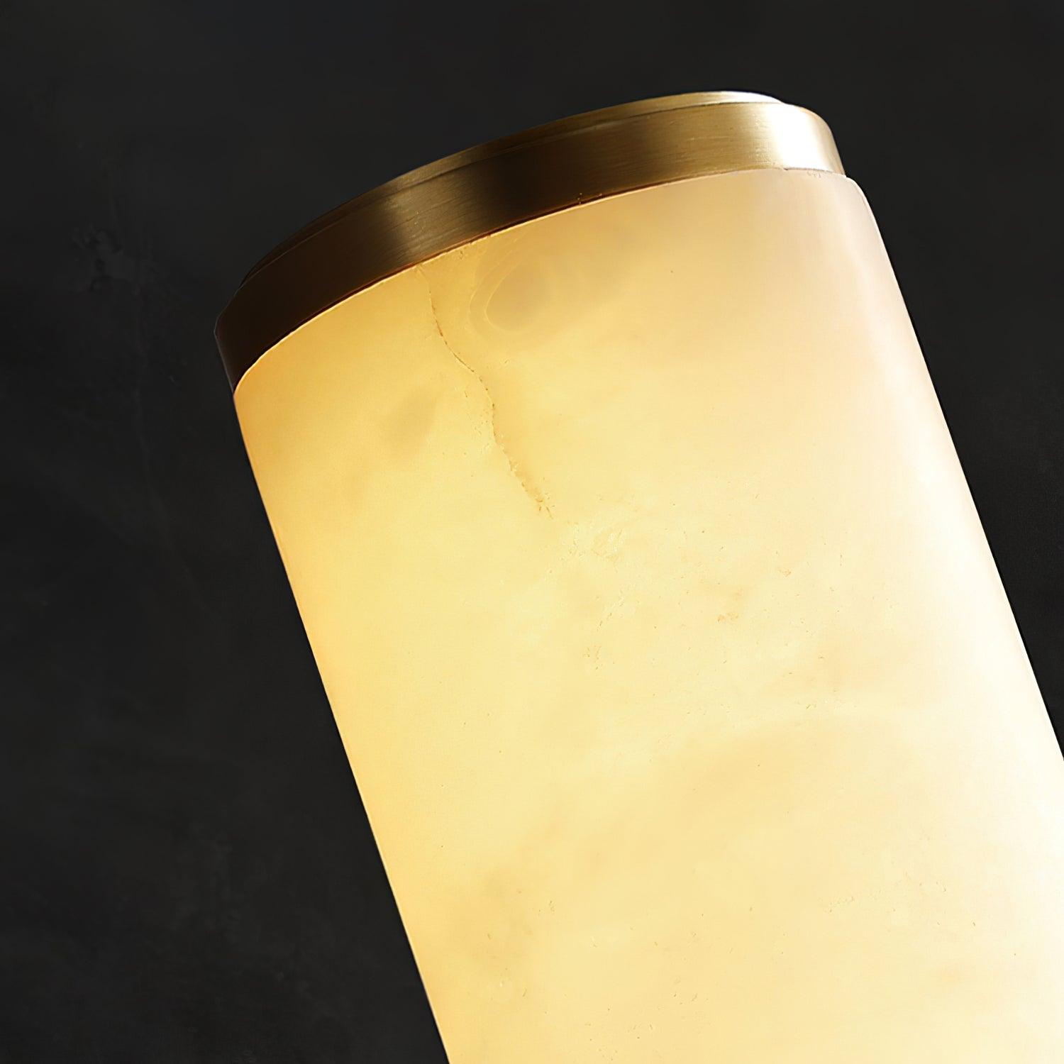 Klyr alabaster lodret cylindrisk væglampe | Fioriscas