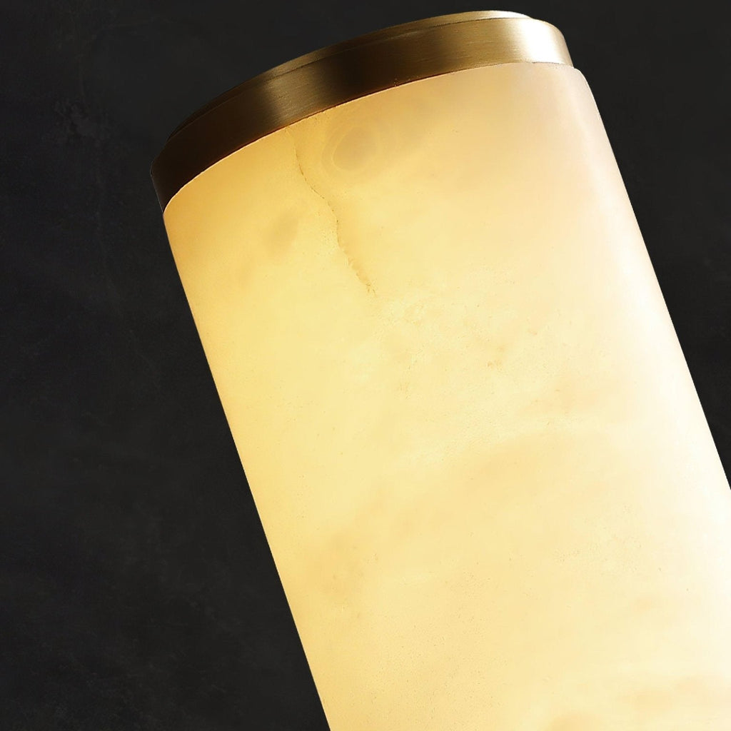 Klyr alabaster lodret cylindrisk væglampe | Fioriscas
