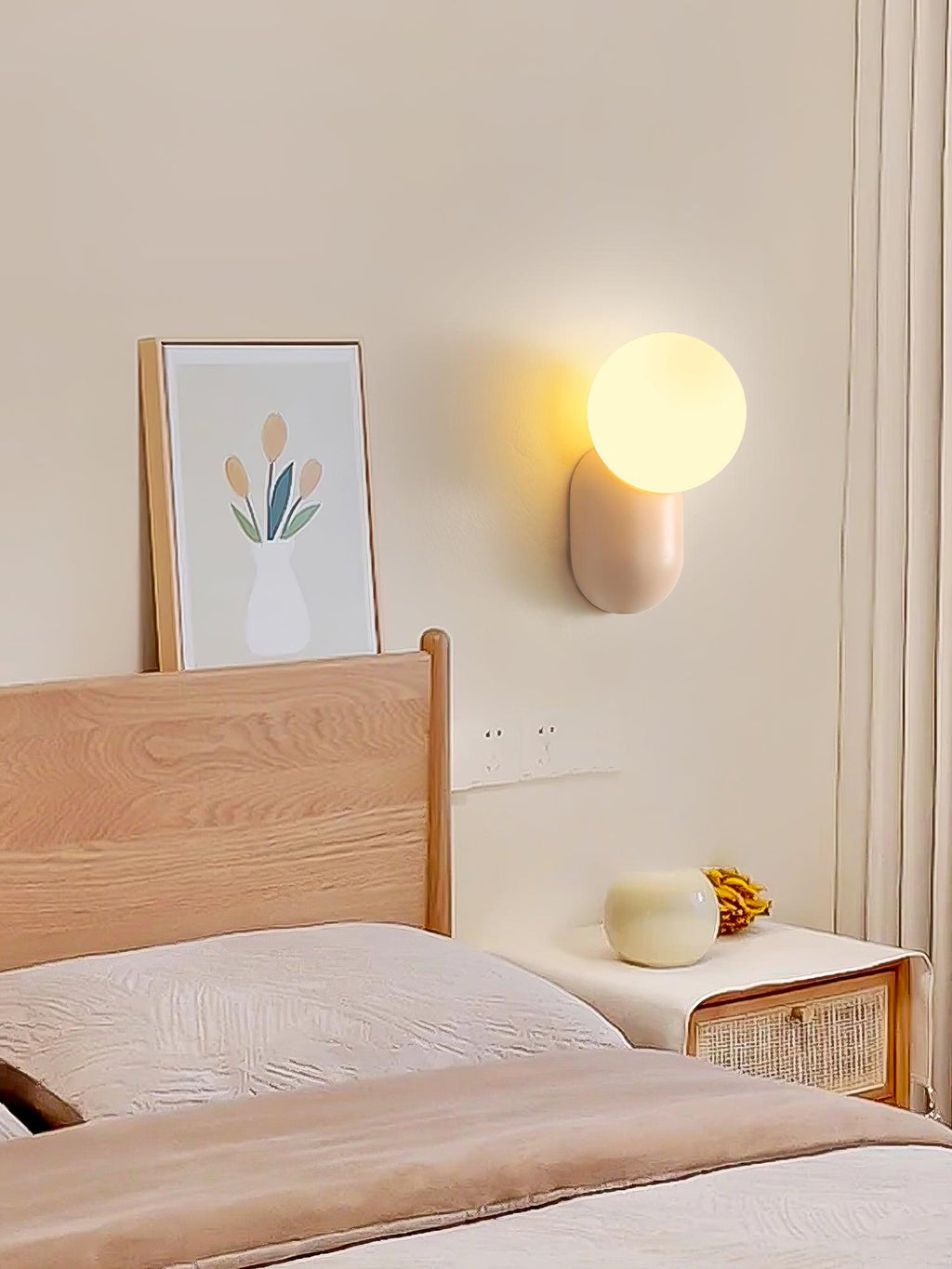 Applique da parete minimalista a globo Lunara | Fioriscas