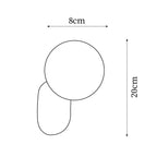 Applique da parete minimalista a globo Lunara | Fioriscas