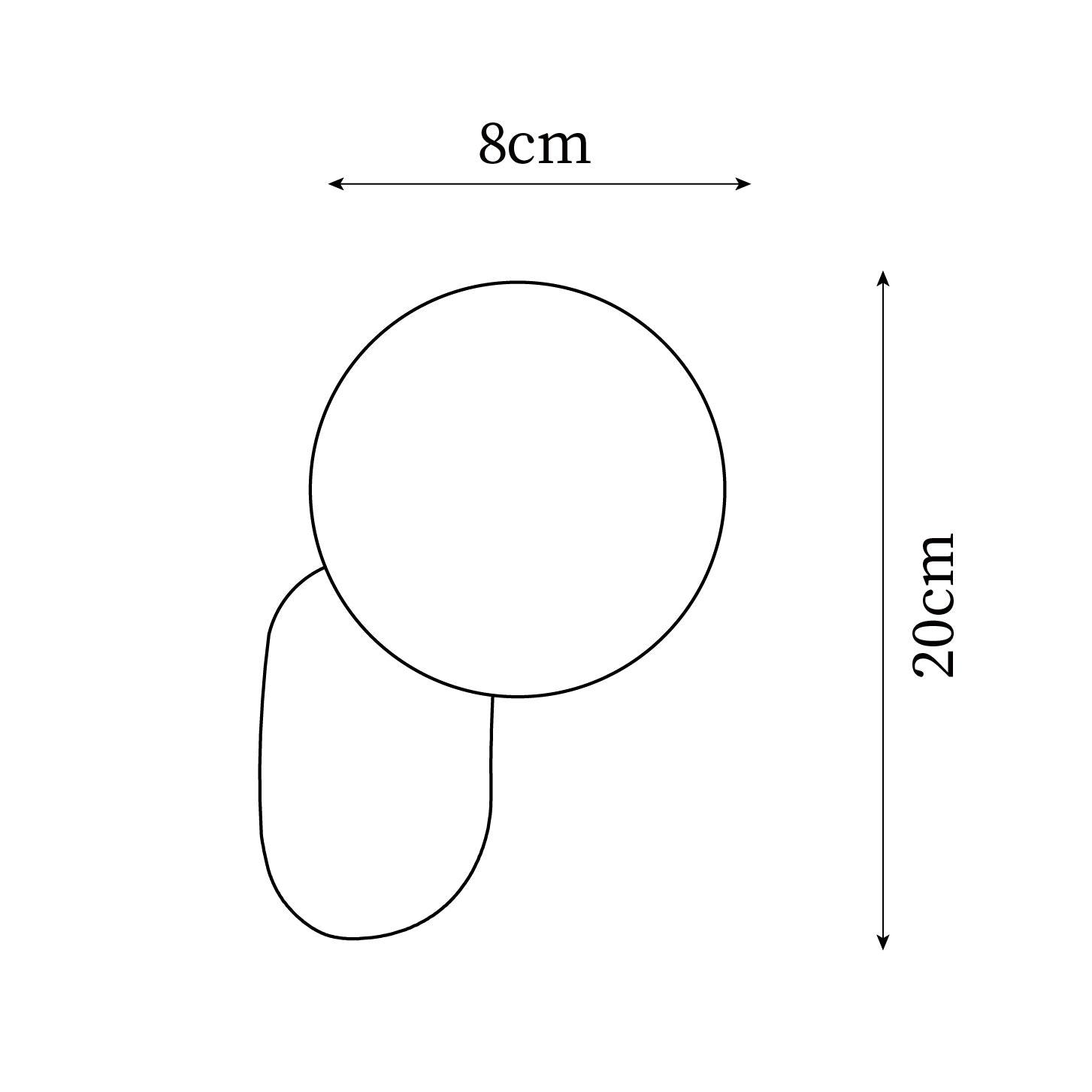Applique da parete minimalista a globo Lunara | Fioriscas