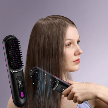 イオン技術搭載ワイヤレスヘアストレートブラシ 3段階温度設定 | Fioriscas