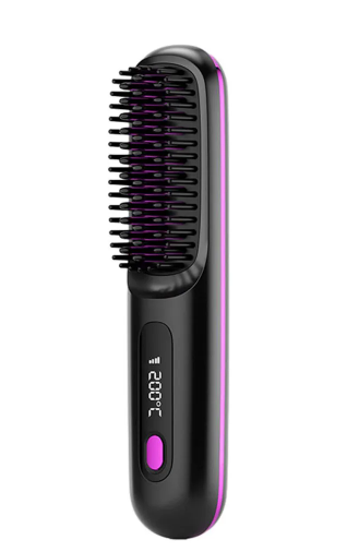 イオン技術搭載ワイヤレスヘアストレートブラシ 3段階温度設定 | Fioriscas