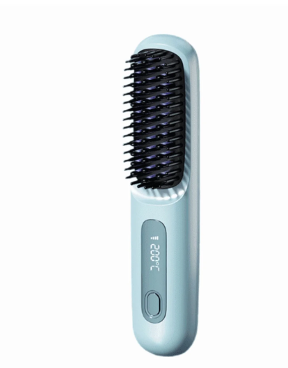 イオン技術搭載ワイヤレスヘアストレートブラシ 3段階温度設定 | Fioriscas