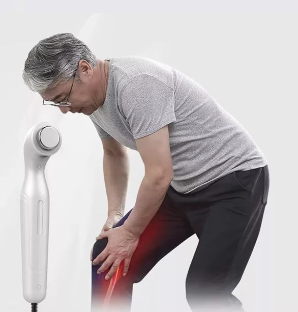 1 MHz ultralydsterapiapparat med tre effektniveauer og automatisk timer til lindring af muskel- og ledsmerter