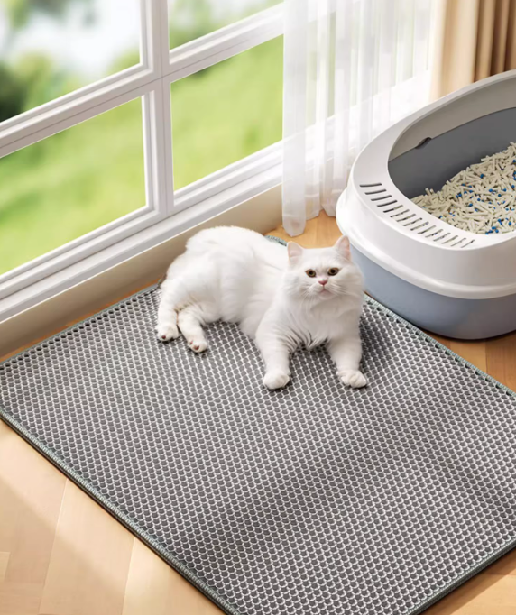 Tapete para areia Ultra-Shield de camada dupla, impermeável e resistente, para proteção do chão contra animais de estimação | Fioriscas
