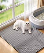 Tapete para areia Ultra-Shield de camada dupla, impermeável e resistente, para proteção do chão contra animais de estimação | Fioriscas