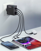 160W USB-C Wall Charger, Six-Port Fast Charging Power Hub