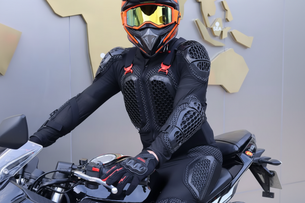 Motokrosová chráničová bunda s certifikací CE pro jízdu na silnici i v terénu