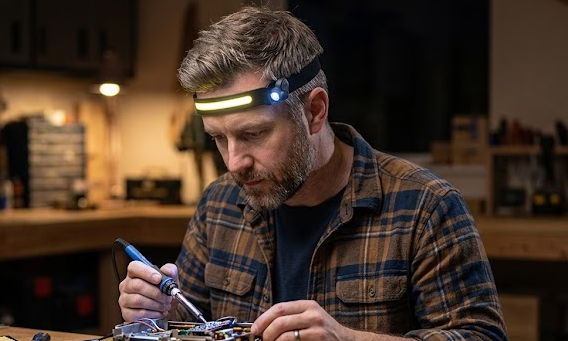 Rechargeable LED Headlamp with Wide-Angle Light | Fioriscas