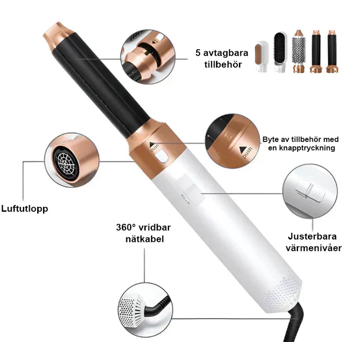 Profistyle 5-In-One Hair Styler Kit For At-Home Salon Quality | Fioriscas
