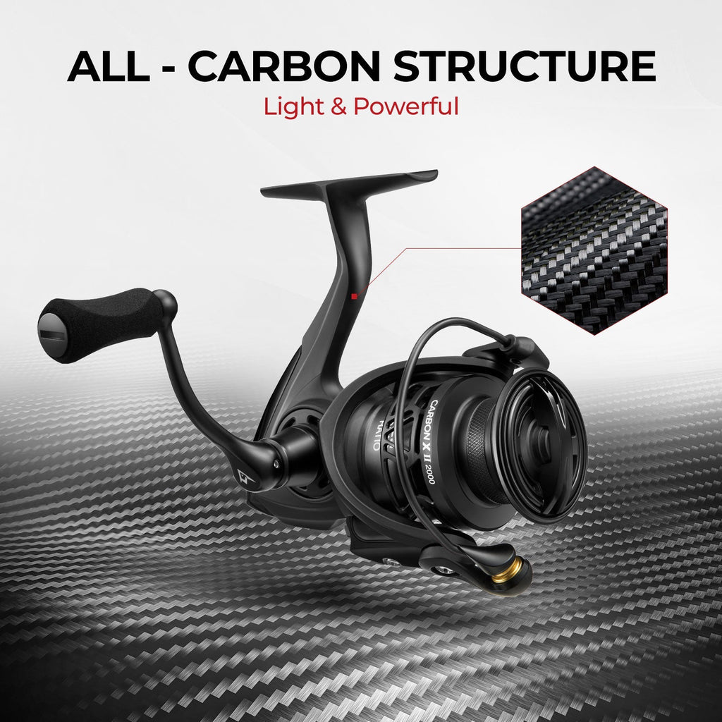 Naviják Piscifun Carbon X II Ultralight s přívlačovým mechanismem, celokarbonová konstrukce